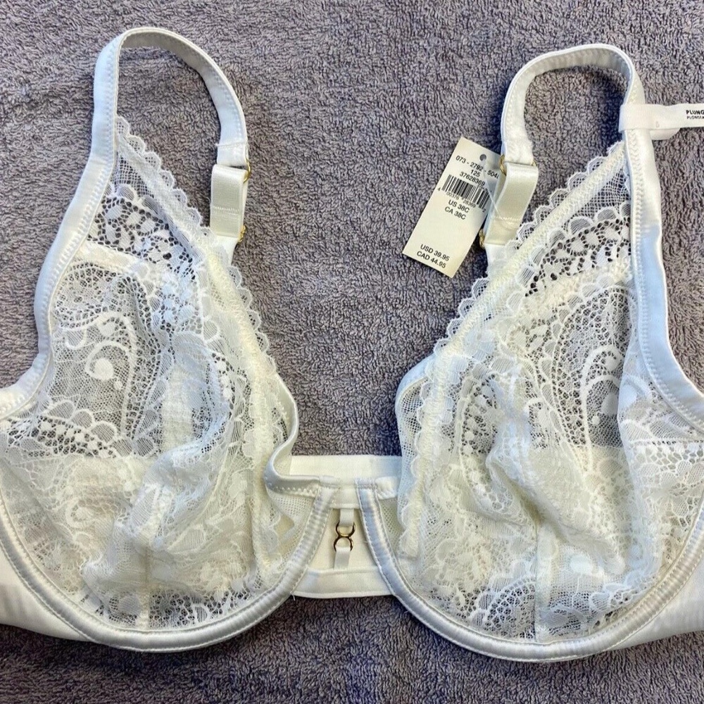 NWT Aerie Real Power Paisley Lace Unlined Bra - Soft Muslin - 38C